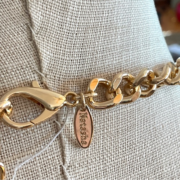 Elegant rose Gold chain and Pearl Layered Necklace 4 strand - Picture 6 of 6